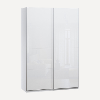 Шкаф-купе Итан 2-160x230 Белый/Стекло