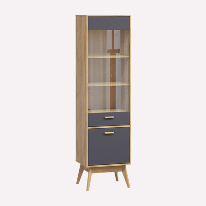 Витрина Нордик 1-50x185 Графитовый