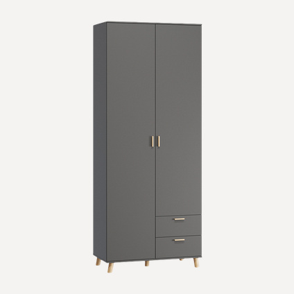 Распашной шкаф Пронто 2-90x210 Графитовый