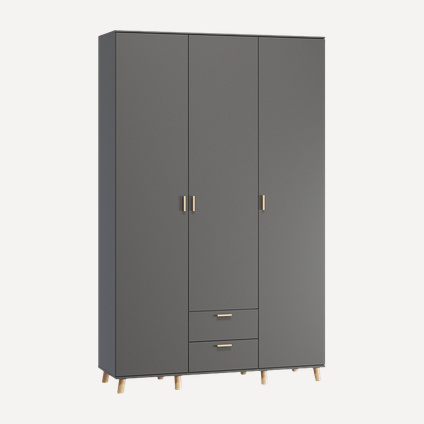 Распашной шкаф Пронто 3-150x220 Графитовый