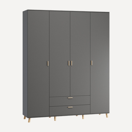 Распашной шкаф Пронто 4-190x240 Графитовый