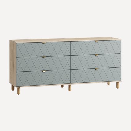 Комод Теджонс 185x85 Ромб Мятный/Дуб Ирландский