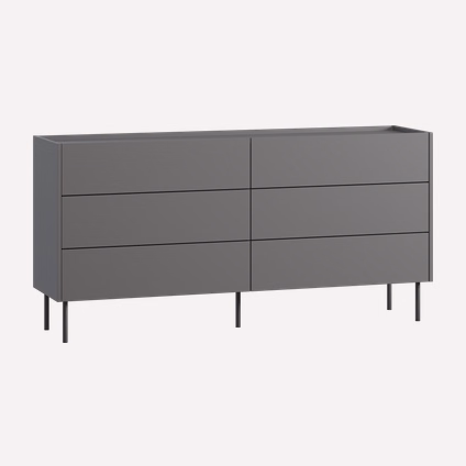 Комод Дигарс 163x81 Графитовый