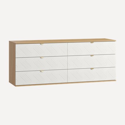 Комод Монблан 185x76 Косы Белый