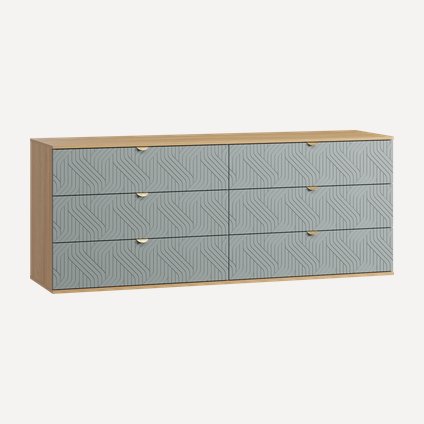 Комод Монблан 185x76 Косы Мятный
