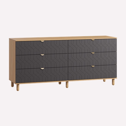 Комод Теджонс 185x85 Деко Графитовый