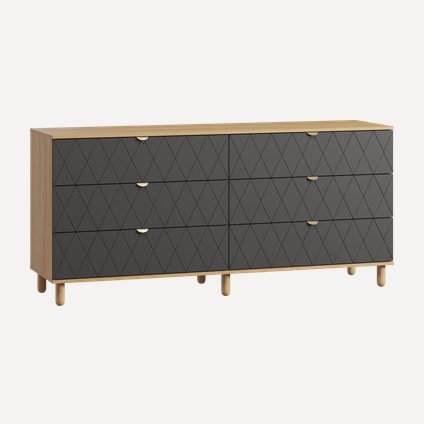 Комод Теджонс 185x85 Ромб Графитовый