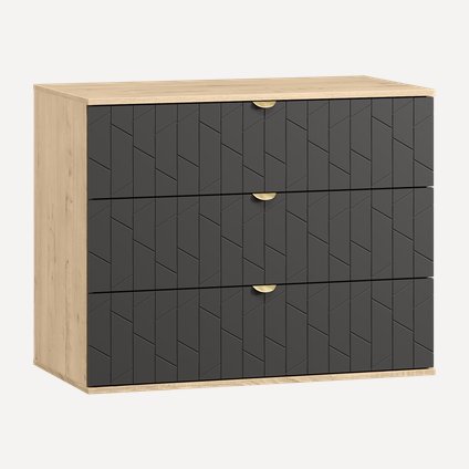 Комод Монблан 93x76 Грань Графитовый/Дуб Ирландский