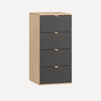 Комод Монблан 47x99 Косы Графитовый/Дуб Ирландский