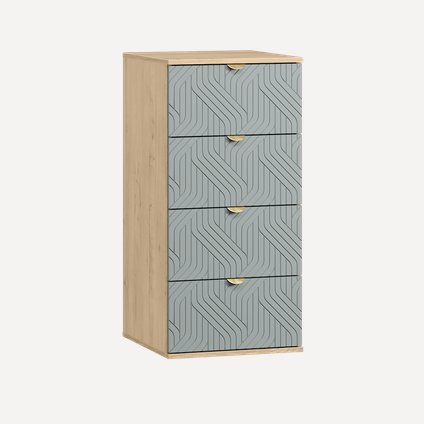 Комод Монблан 47x99 Косы Мятный/Дуб Ирландский