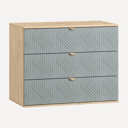 Комод Монблан 93x76 Косы Мятный/Дуб Ирландский