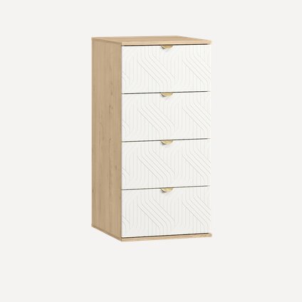 Комод Монблан 47x99 Косы Белый/Дуб Ирландский