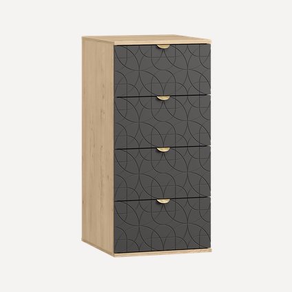 Комод Монблан 47x99 Ритм Графитовый/Дуб Ирландский