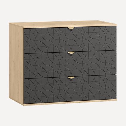 Комод Монблан 93x76 Ритм Графитовый/Дуб Ирландский