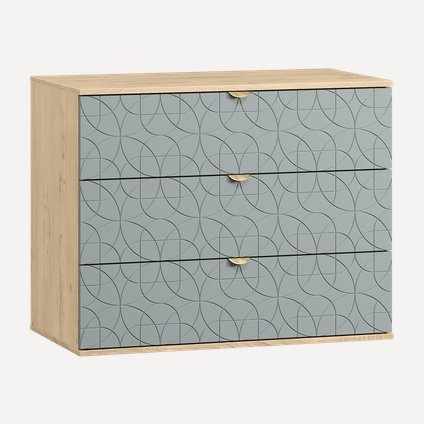 Комод Монблан 93x76 Ритм Мятный/Дуб Ирландский