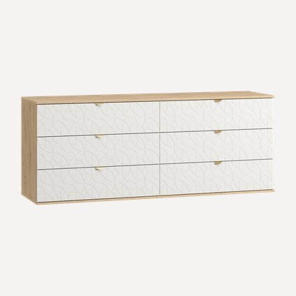 Комод Монблан 185x76 Ритм Белый/Дуб Ирландский