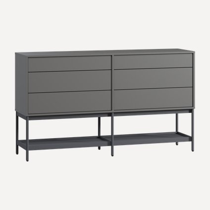 Комод Изи 158x91 Графитовый