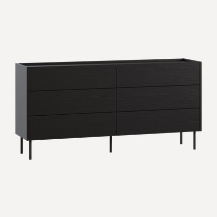 Комод Дигарс 163x81 Черный древесный