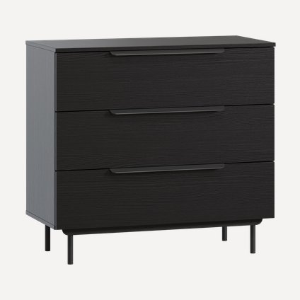 Комод Квелен 96x89 Черный древесный