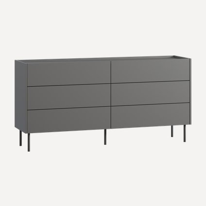 Комод Дигарс 163x81 Графитовый