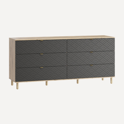 Комод Теджонс 185x85 Арт ​Графитовый/Дуб Ирландский