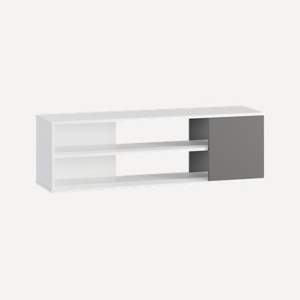 ТВ-тумба Ларсен 120x40 Белый/Графитовый