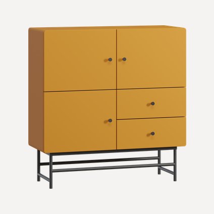 Тумба Шелби 105x109 Горчичный