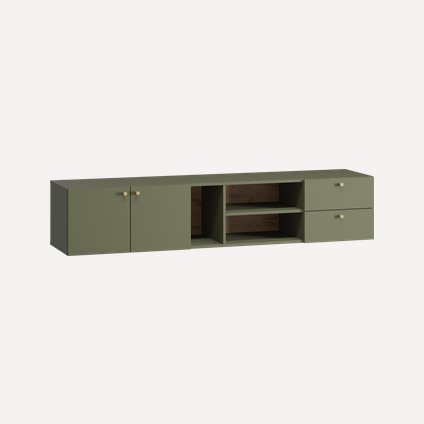 ТВ-тумба Имин 2-180x36 Оливковый