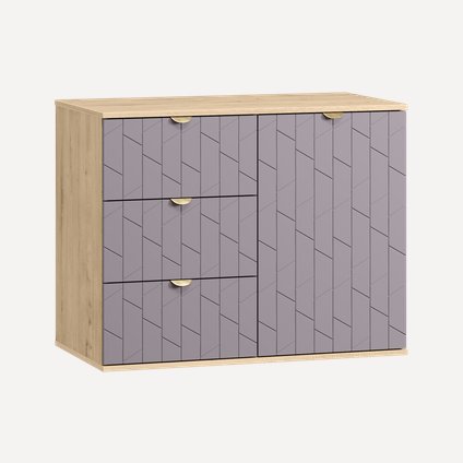 Тумба Монблан 93x76 Грань Лавандовый/Дуб Ирландский