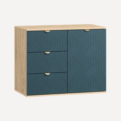 Тумба Монблан 93x76 Косы Аквамарин/Дуб Ирландский