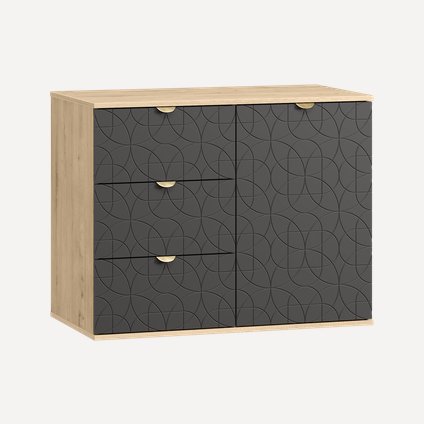 Тумба Монблан 93x76 Ритм Графитовый/Дуб Ирландский