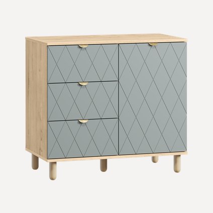 Тумба Теджонс 93x85 Ромб Мятный/Дуб Ирландский