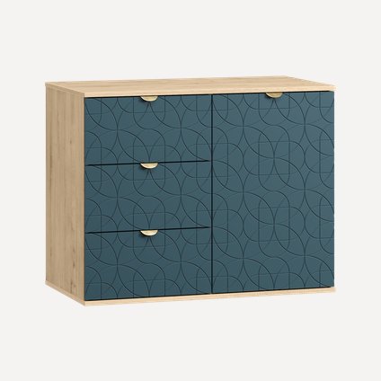 Тумба Монблан 93x76 Ритм Аквамарин/Дуб Ирландский