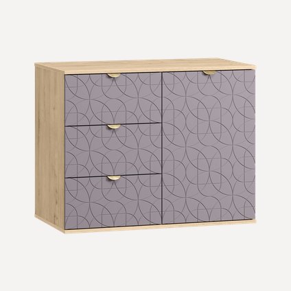 Тумба Монблан 93x76 Ритм Лавандовый/Дуб Ирландский