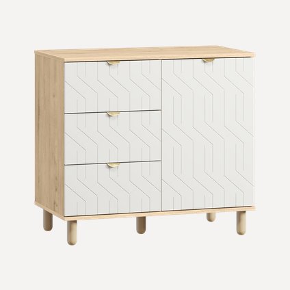 Тумба Теджонс 93x85 Деко ​Белый/Дуб Ирландский
