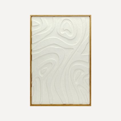 Картина Рельеф Белый 60x90