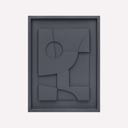 Картина Рельеф Графитовый 45x60