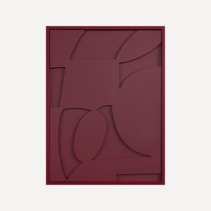 Картина Рельеф Бордовый 45x60