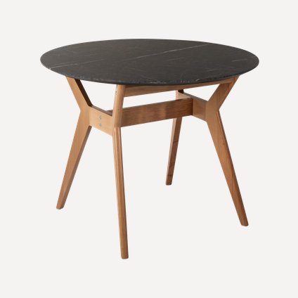 Кухонный стол Нарвик Round Marble Grafit