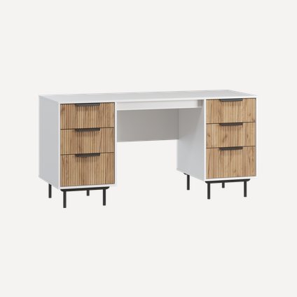 Письменный стол Леванте-1 158x60 Белый/Черный