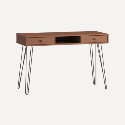 Письменный стол Крейн-1 120x50 Терракотовый/Черный