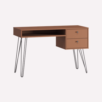 Письменный стол Крейн-2 120x50 Терракотовый/Черный
