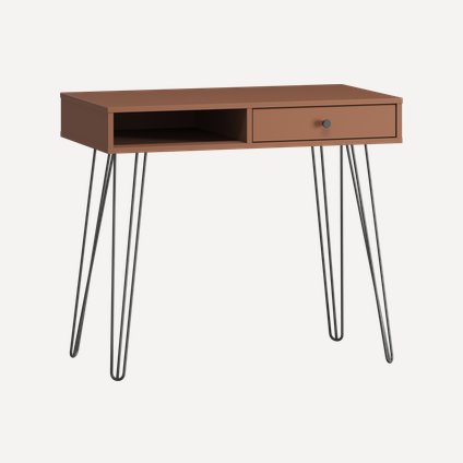Письменный стол Крейн-3 90x50 Терракотовый/Черный