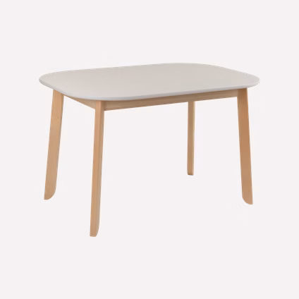 Ас үй үстелі Овалис 120x80 Белый/Натуральный