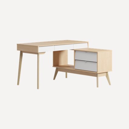 Жұмыс үстелі Lesli - 2 Plywood White