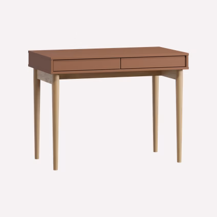 Письменный стол Эльси 100x55 Терракотовый/Натуральный