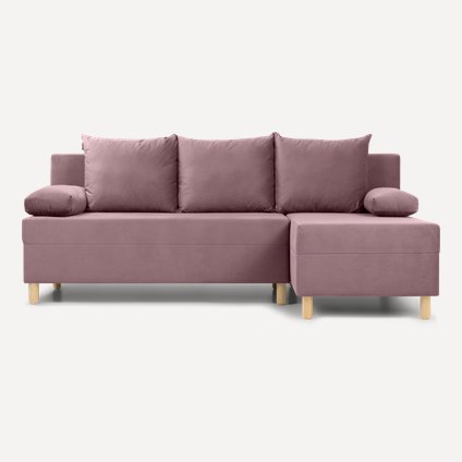 Диван угловой Амрано Velvet Pink