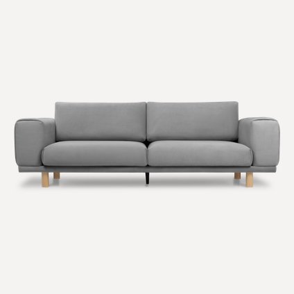 Диван прямой Кареро Velvet Light Grey