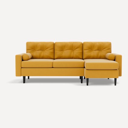 Диван угловой Динс Velvet Yellow