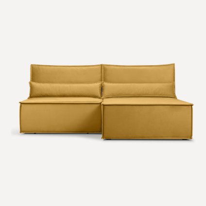 Диван угловой Стаус Velvet Yellow